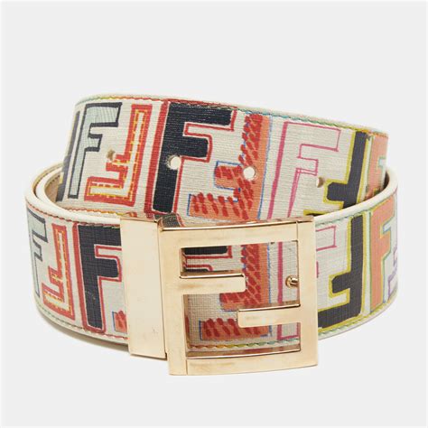 fendi belt brown and gold|Fendi multicolor belt.